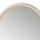 Maty Dresser Mirror | 38x38 Slim Round Design | Light Oak Brown Wood