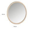 Maty Dresser Mirror | 38x38 Slim Round Design | Light Oak Brown Wood