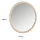 Maty Dresser Mirror | 38x38 Slim Round Design | Light Oak Brown Wood
