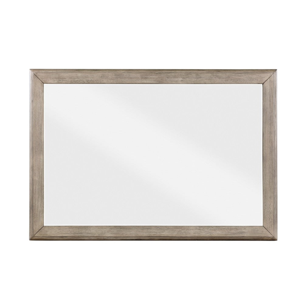 Cely Dresser Mirror | 36x52 Picture Frame Molding | Rustic Oak Gray Wood
