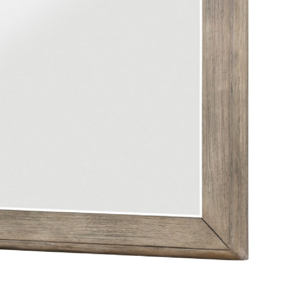 Cely Dresser Mirror | 36x52 Picture Frame Molding | Rustic Oak Gray Wood