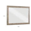 Cely Dresser Mirror | 36x52 Picture Frame Molding | Rustic Oak Gray Wood