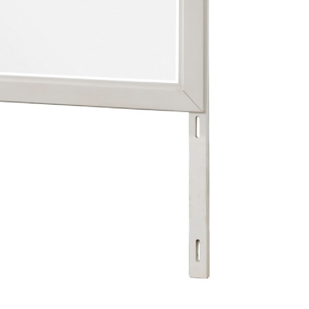 Flo 38x38 Square Dresser Mirror | Picture Frame Molding | Antique White