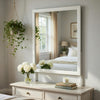 Flo 38x38 Square Dresser Mirror | Picture Frame Molding | Antique White