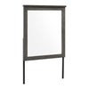 Nemy Dresser Mirror | 38x42 Rectangular Attachable Design | Rustic Gray Wood