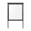 Nemy Dresser Mirror | 38x42 Rectangular Attachable Design | Rustic Gray Wood