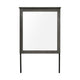 Nemy Dresser Mirror | 38x42 Rectangular Attachable Design | Rustic Gray Wood