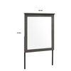 Nemy Dresser Mirror | 38x42 Rectangular Attachable Design | Rustic Gray Wood