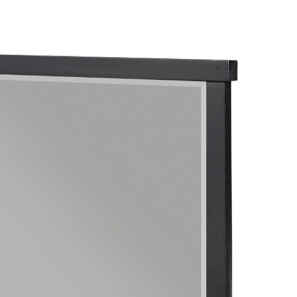 Acy Dresser Mirror | Elegant 40x40 Square Frame | Modern Black Wood