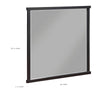 Acy Dresser Mirror | Elegant 40x40 Square Frame | Modern Black Wood