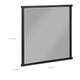 Acy Dresser Mirror | Elegant 40x40 Square Frame | Modern Black Wood