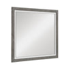 Rowy Dresser Mirror | Dual Tone Frame | Ivory & Gray Wood | 37x41 Square