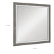 Rowy Dresser Mirror | Dual Tone Frame | Ivory & Gray Wood | 37x41 Square
