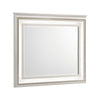 Dery Dresser Mirror with LED | White & Gold Wood Frame | 36x44 Rectangular