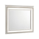 Dery Dresser Mirror with LED | White & Gold Wood Frame | 36x44 Rectangular