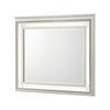 Dery Dresser Mirror with LED | White & Gold Wood Frame | 36x44 Rectangular