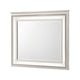 Dery Dresser Mirror with LED | White & Gold Wood Frame | 36x44 Rectangular