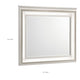 Dery Dresser Mirror with LED | White & Gold Wood Frame | 36x44 Rectangular