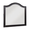 Vix Dresser Mirror | 39x42 Classic Arched Frame | Charcoal Brown Wood