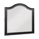 Vix Dresser Mirror | 39x42 Classic Arched Frame | Charcoal Brown Wood