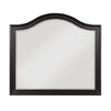 Vix Dresser Mirror | 39x42 Classic Arched Frame | Charcoal Brown Wood