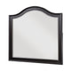 Vix Dresser Mirror | 39x42 Classic Arched Frame | Charcoal Brown Wood