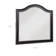 Vix Dresser Mirror | 39x42 Classic Arched Frame | Charcoal Brown Wood