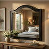 Vix Dresser Mirror | 39x42 Classic Arched Frame | Charcoal Brown Wood