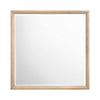 Kali Dresser Mirror | Midcentury 38x38 Square Natural Oak Brown Wood Frame
