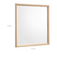 Kali Dresser Mirror | Midcentury 38x38 Square Natural Oak Brown Wood Frame