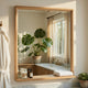 Kali Dresser Mirror | Midcentury 38x38 Square Natural Oak Brown Wood Frame