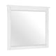 Gemi Dresser Mirror | Antique White Rub Through Finish Wood 34x39 Square