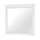 Gemi Dresser Mirror | Antique White Rub Through Finish Wood 34x39 Square