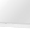 Gemi Dresser Mirror | Antique White Rub Through Finish Wood 34x39 Square