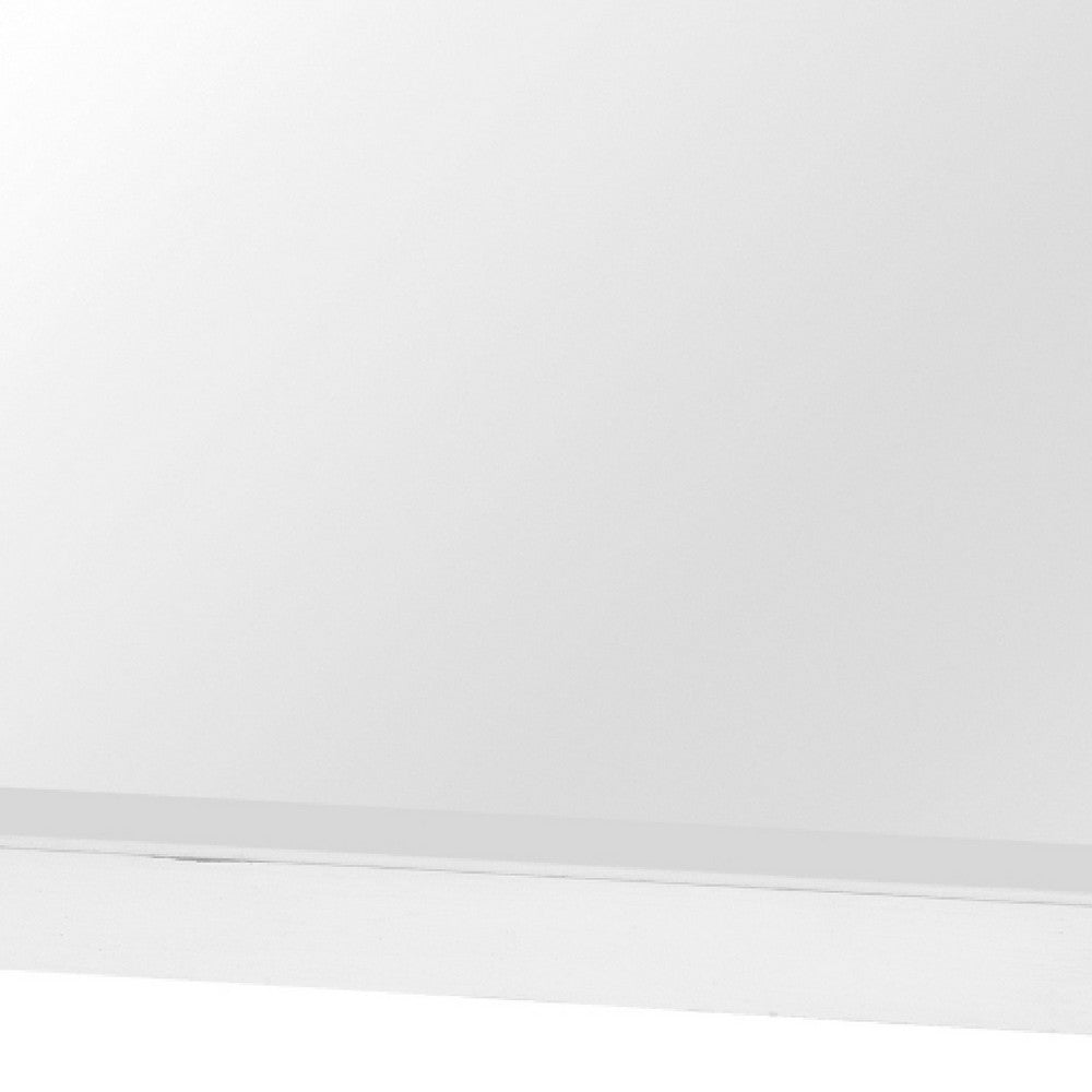 Gemi Dresser Mirror | Antique White Rub Through Finish Wood 34x39 Square