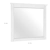 Gemi Dresser Mirror | Antique White Rub Through Finish Wood 34x39 Square
