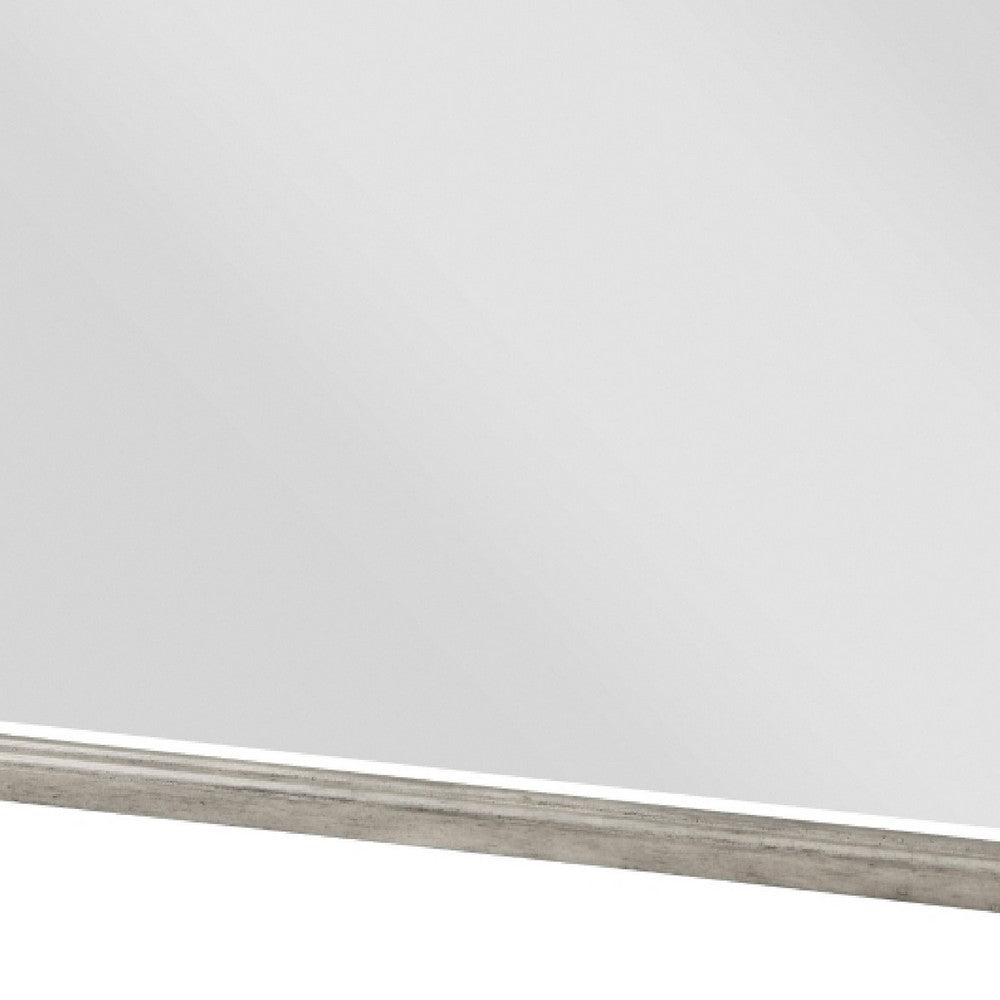 Kova Dresser Mirror | Routed Pilasters | Gray & Brown 38x47 Rectangular