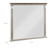 Kova Dresser Mirror | Routed Pilasters | Gray & Brown 38x47 Rectangular