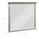Kova Dresser Mirror | Routed Pilasters | Gray & Brown 38x47 Rectangular
