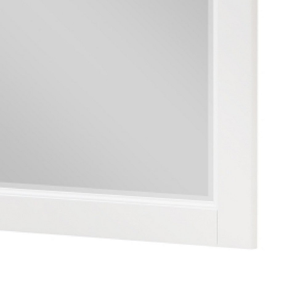 Thiem Dresser Mirror | Picture Frame Molding | White 37x41 Rectangular