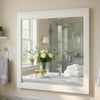 Thiem Dresser Mirror | Picture Frame Molding | White 37x41 Rectangular