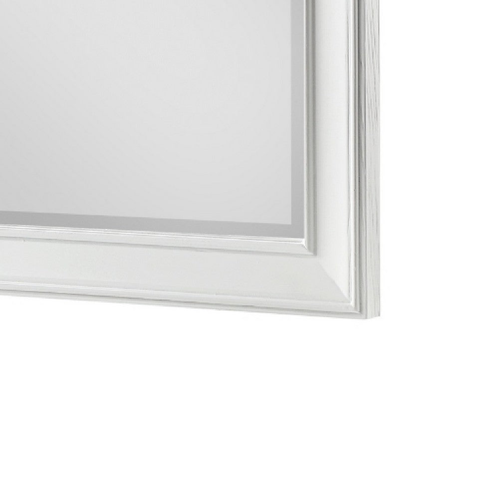 Lyni Dresser Mirror | Traditional Frame | White Wood | 37x44 Rectangular