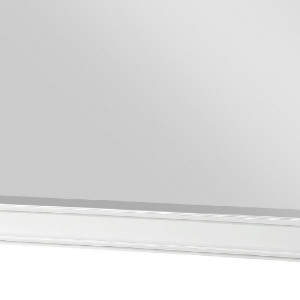 Lyni Dresser Mirror | Traditional Frame | White Wood | 37x44 Rectangular