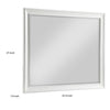 Lyni Dresser Mirror | Traditional Frame | White Wood | 37x44 Rectangular