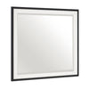 Jem Dresser Mirror | White & Walnut Brown Metal Frame | 37x42 Rectangular