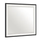 Jem Dresser Mirror | White & Walnut Brown Metal Frame | 37x42 Rectangular