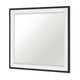 Jem Dresser Mirror | White & Walnut Brown Metal Frame | 37x42 Rectangular