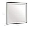 Jem Dresser Mirror | White & Walnut Brown Metal Frame | 37x42 Rectangular