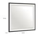 Jem Dresser Mirror | White & Walnut Brown Metal Frame | 37x42 Rectangular