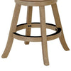 Kia Swivel Counter Stool Chair | Nailed Gray Linen | Driftwood Brown